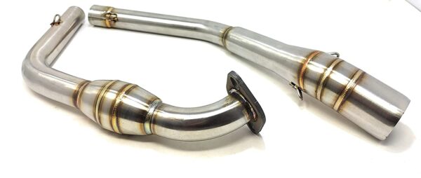 Bend Pipe Exhaust Link Pipe with Inbuilt Catalytic Converter for Yamaha R15 V3 & MT-15 BS4 - Image 2