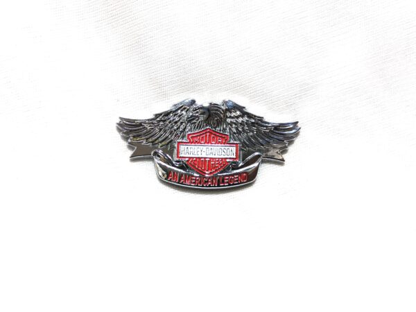 Harley Davidson metal wing logo black red