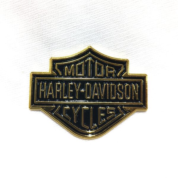 Motor Harley Davidson logo golden and black - Image 2