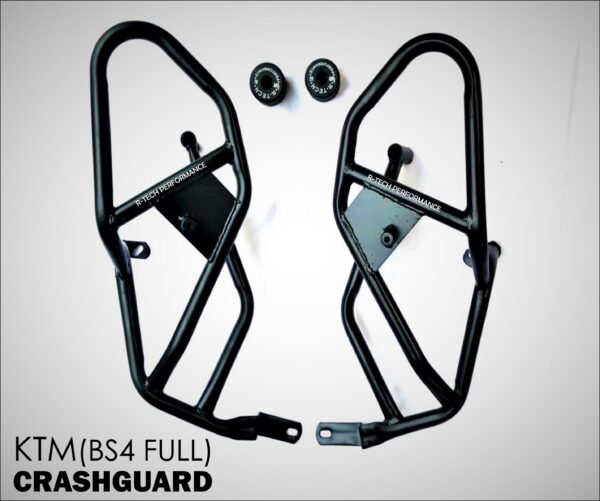 Heavy Quality Metal Crash Guard Compatible FOT KTM Duke 125, 250, 390 cc BS-4 & Bs-6 with 2 Slider (Black)