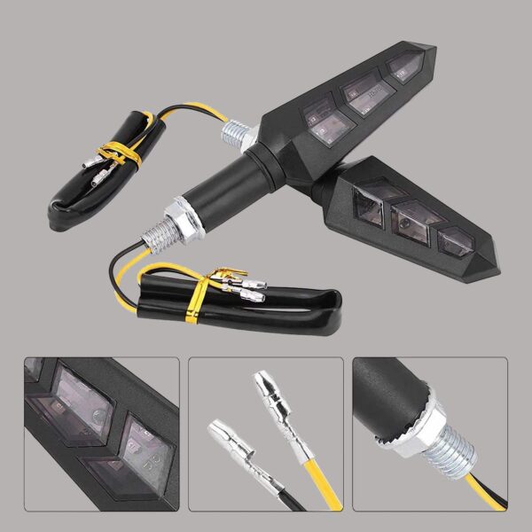 Indicator for tvs raider 125 12V Amber LED Flexible Non Breakable Motorcycle Bike Turn Signal Indicators Light - Image 3