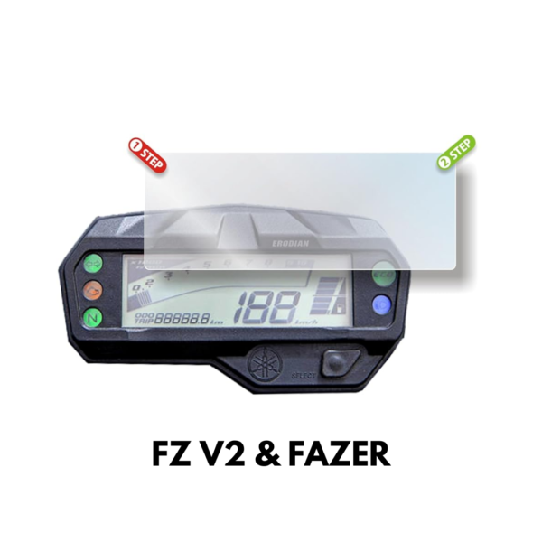 Fz V2 & Fazer  Meter Cover Tempered Glass