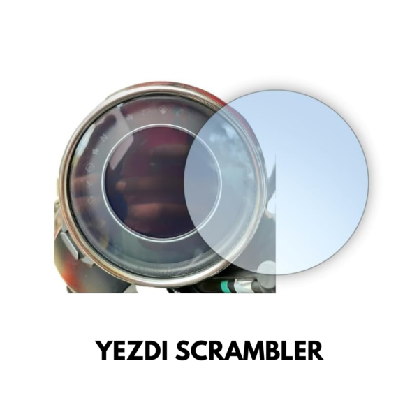 Yezdi Scrambler  Meter Cover Tempered Glass