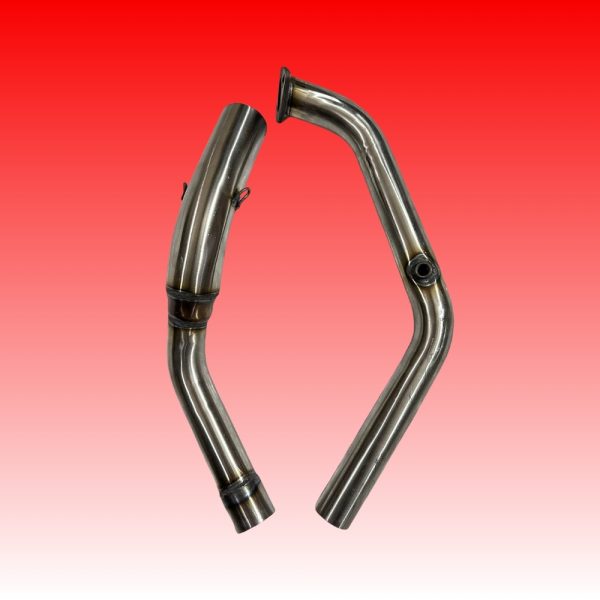 Stainless Steel Link Pipe for Yamaha R15 V3, R15 V4, R15M, and MT15 BS6 – Full Exhaust System Upgrade - Image 3