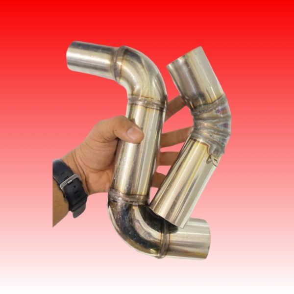 Stainless Steel Slip-On Bend Link Pipe for KTM Duke (2012-2016 BS4 Models) - Image 3