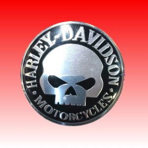 Harley Davidson Skull Aluminum Logo
