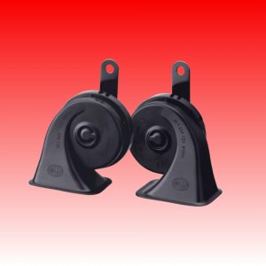 HELLA Midnight Black Twin Tone Horn Set